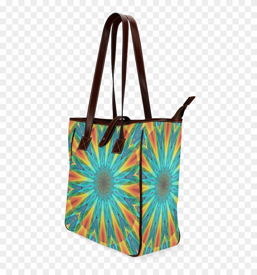 Aqua Gold Joy To The World Flowers, Zen Rainbow - Tote Bag Clipart