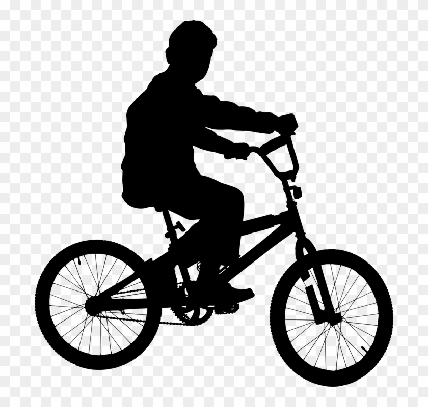 Boy Bicycle Silhouette Male Playing Fun Bike - 2007 Norco Shore 2 Clipart #5677303