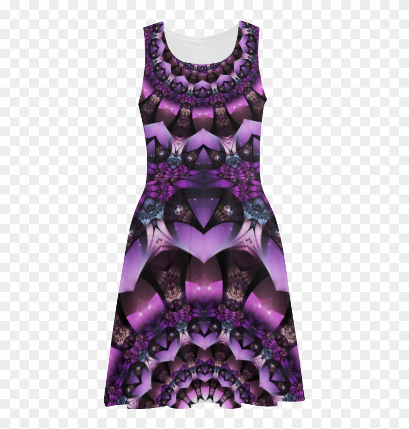 Fairy Flower Purple Stars Mandala Atalanta Sundress - Active Tank Clipart