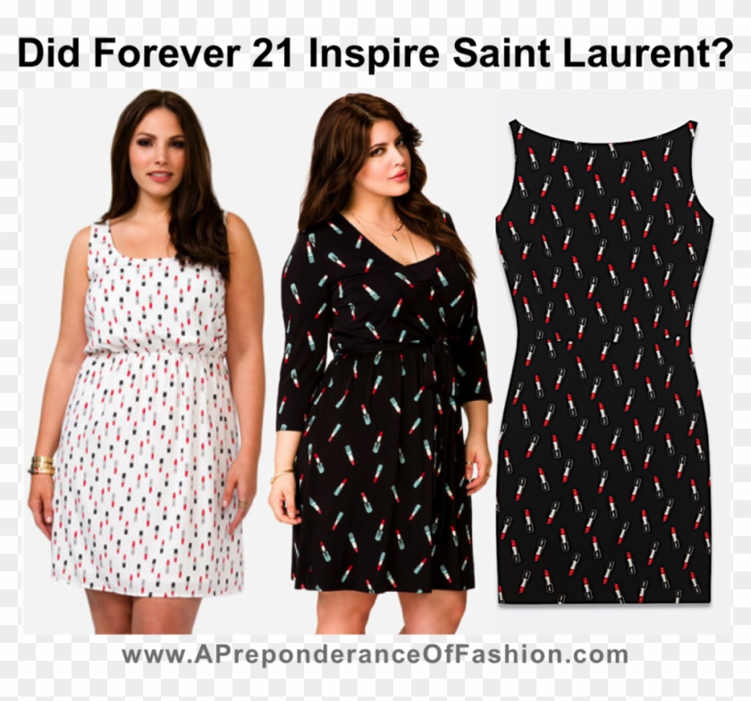 Lipstick Dresses By Forever 21 And Saint Laurent - Forever 21 Lipstick Dress Clipart #5678035