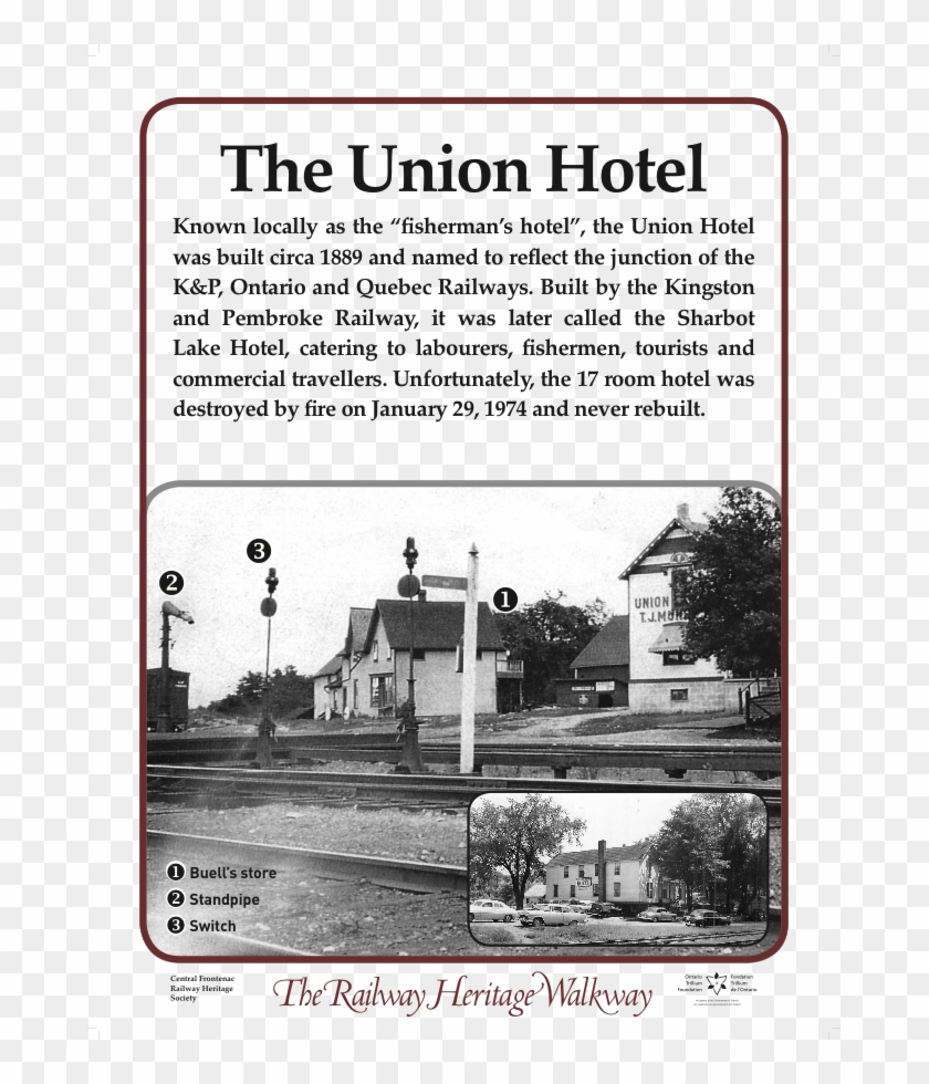 As Mentioned On The Plaque, The Hotel Was Destroyed - Train Clipart #5678442