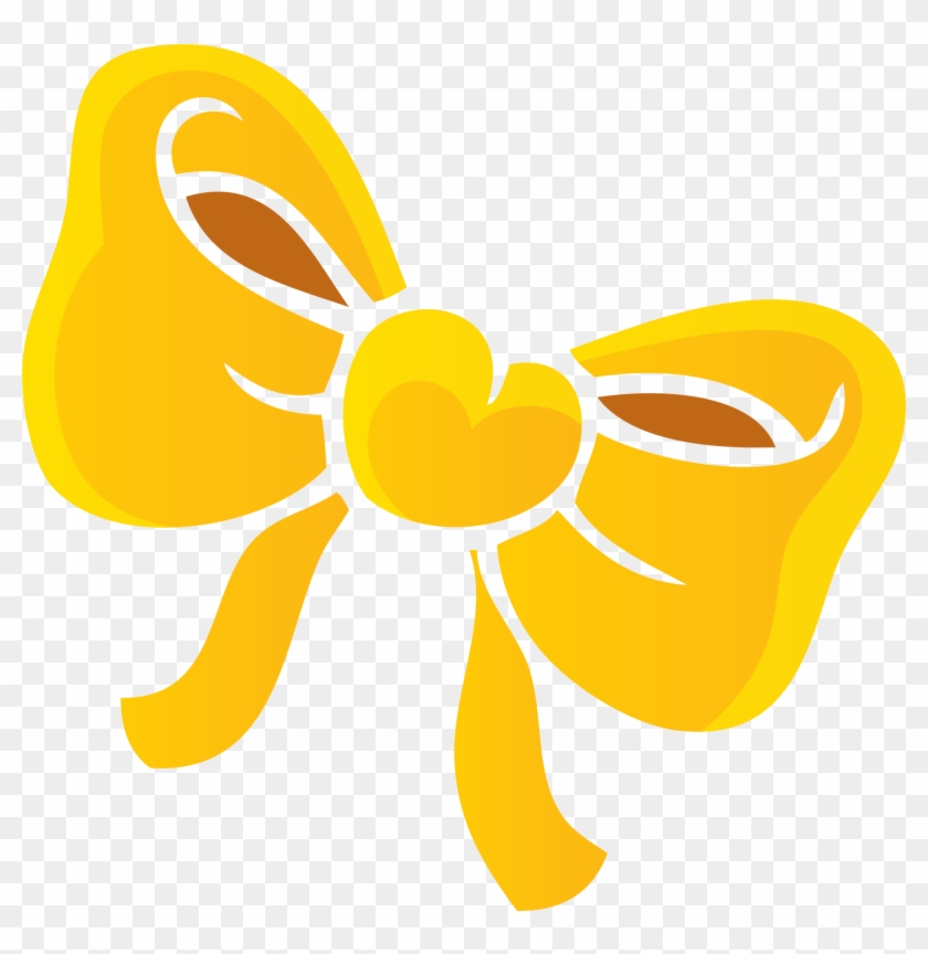 Graphic Free Download Drawing Cartoon - Cartoon Yellow Bow Png Clipart #5678535