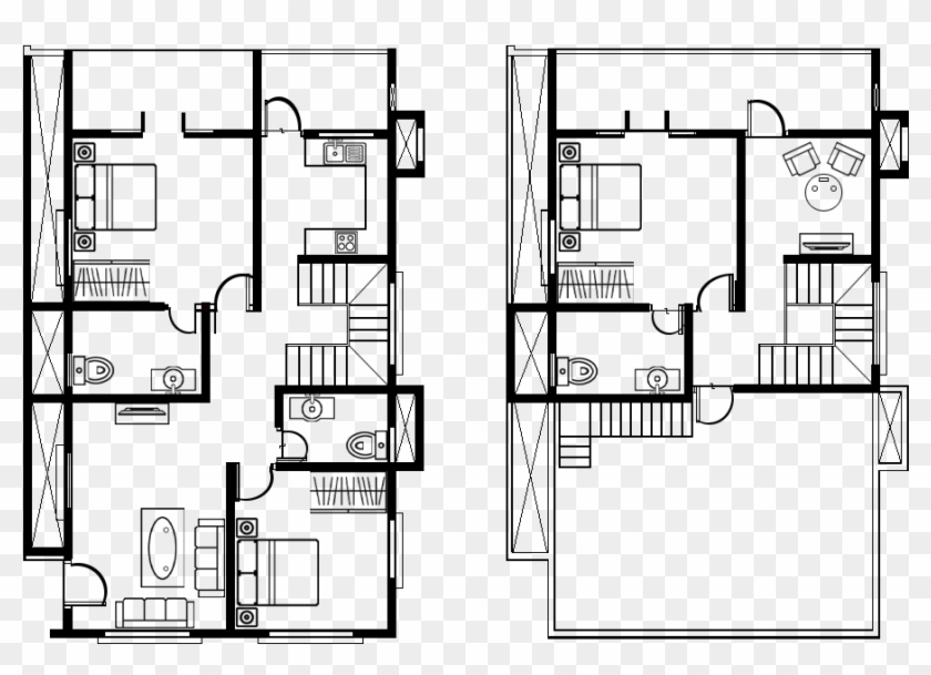 2 Bhk Pent House - Floor Plan Clipart #5678629