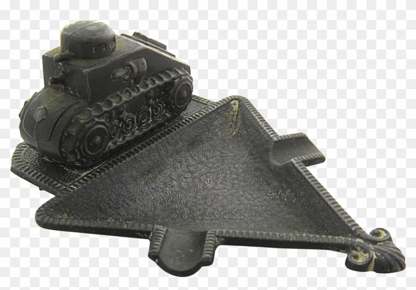 Wwii Army Tank On Metal Ashtray Military - Tank Clipart #5679150
