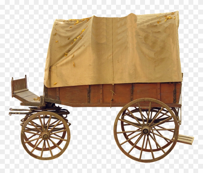 Covered Wagon, Wooden Cart, Spokes, Means Of Transport - Wagon Transparent Clipart