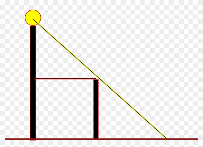 As A Man Walks Away From A 12-foot Lamppost, The Tip - Parallel Clipart