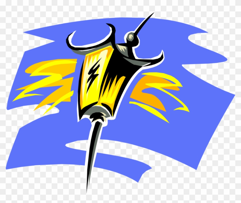 Vector Illustration Of Street Lantern Lamppost Street - Illustration Clipart #5679958