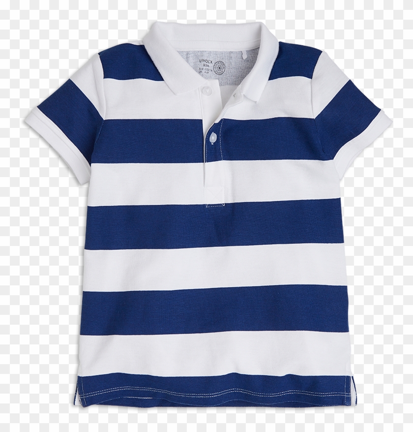 Striped Polo Shirt Blue - Polo Shirt Clipart #5680744