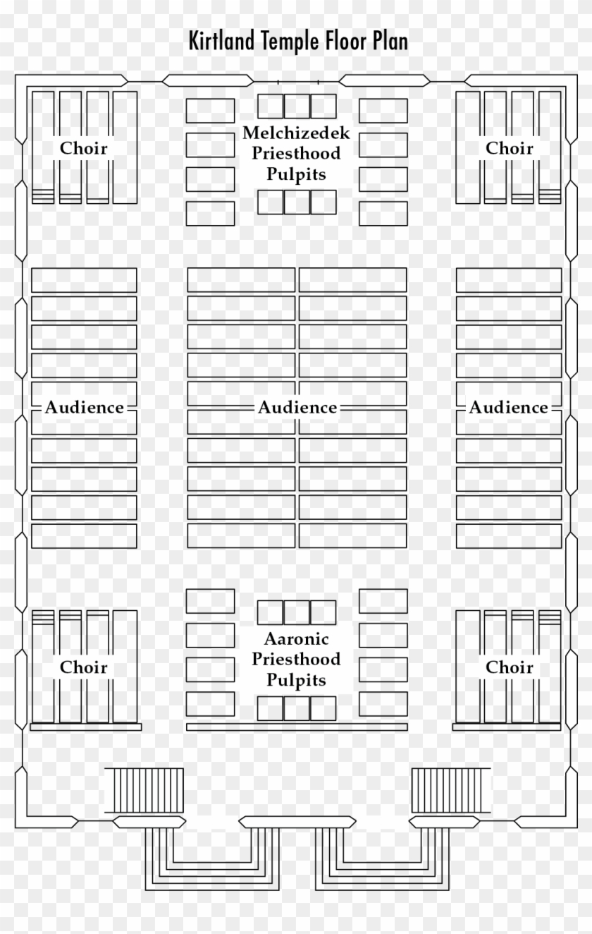 An Outline Of The Main Floor Of The Kirtland Temple - Kirtland Temple Floor Plan Clipart #5681728