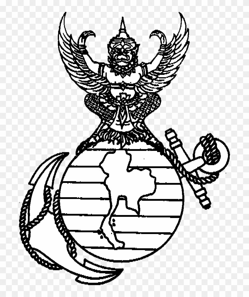 Emblem Of The Royal Thai Marines Corps, Original Published - Thai Marines Logo Clipart #5682040