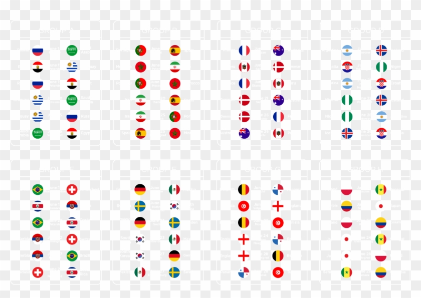 World Cup 2018 Match Schedule - Circle Clipart #5682113