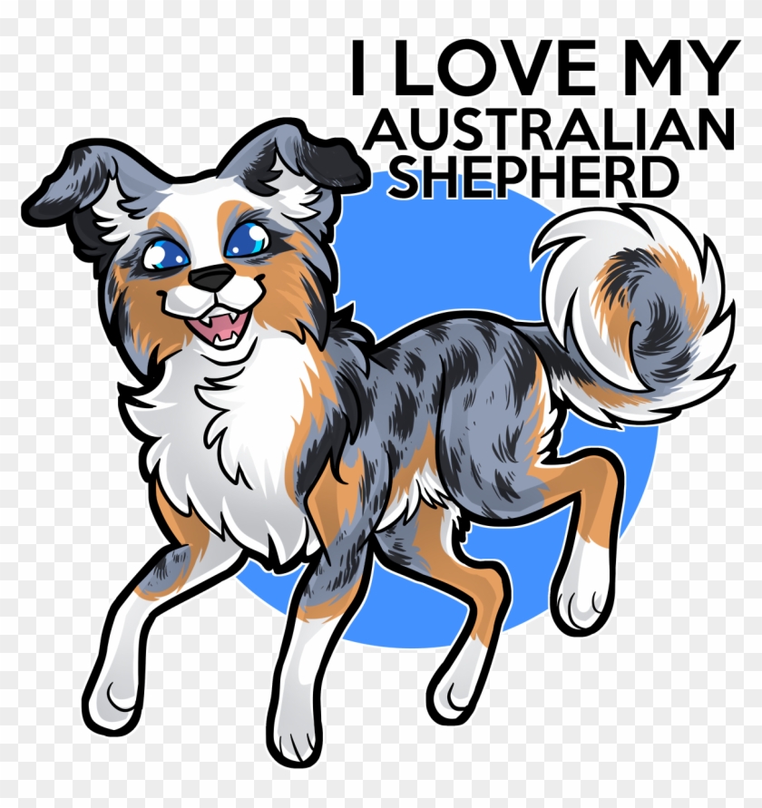 Collie Clipart Australian Shepherd - Cartoon Australian Shepherd Drawing - Png Download #5682364