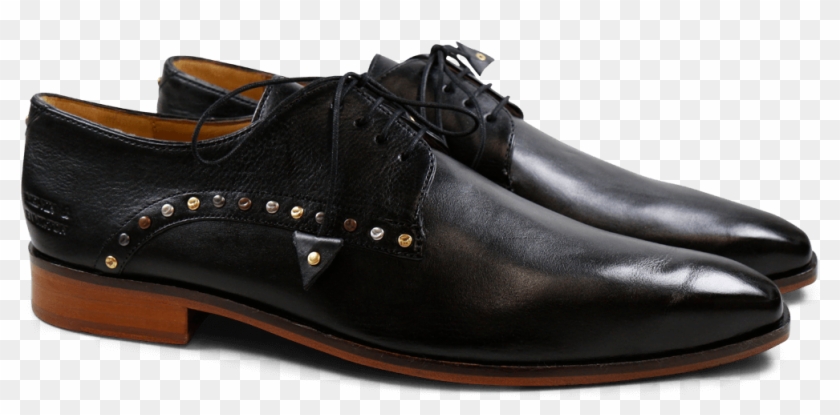 Derby Shoes Jordan 3 Milano Black Mixed Rivets Ls Natural - Leather Clipart #5682657