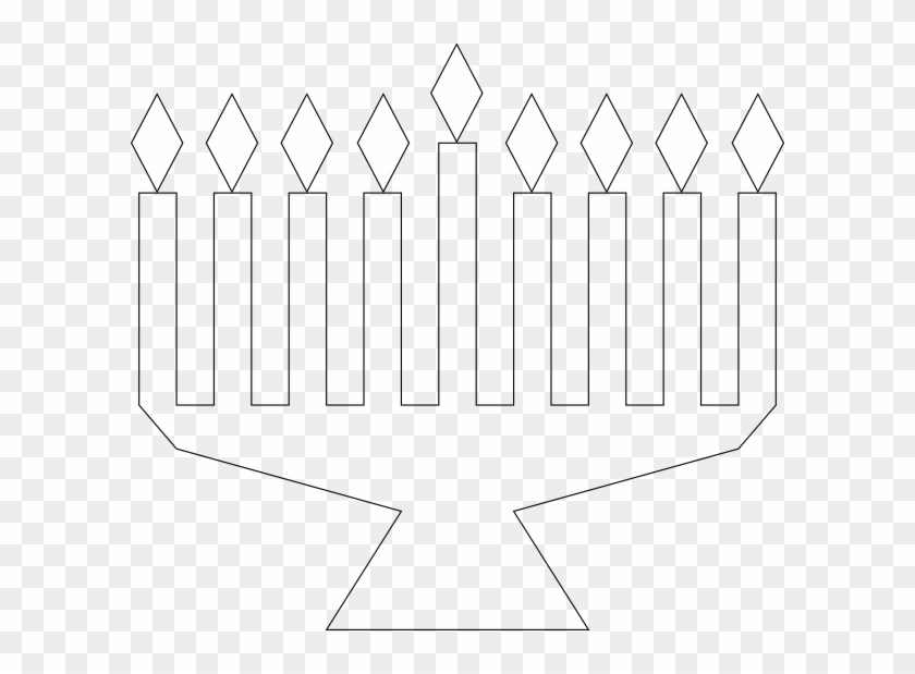 Black And White Menorah Clip Art - Png Download #5683250