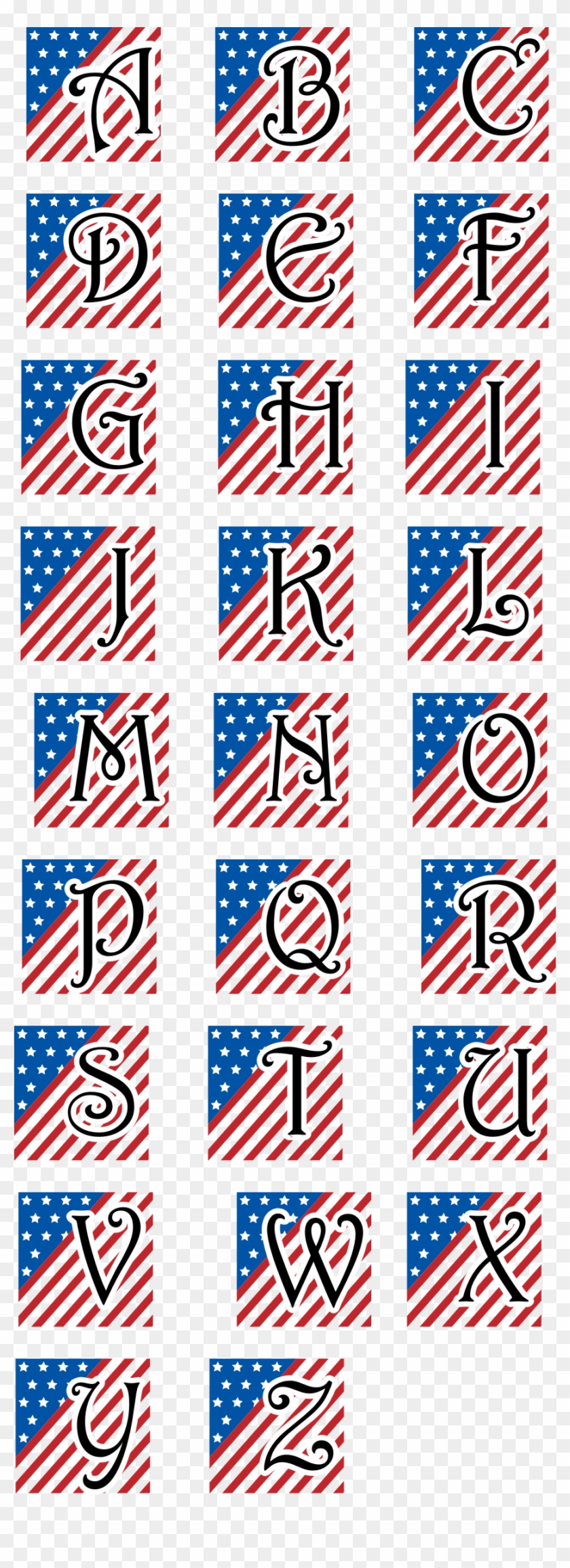 This Free Icons Png Design Of Patriotic Alphabet Using - Flag Clipart