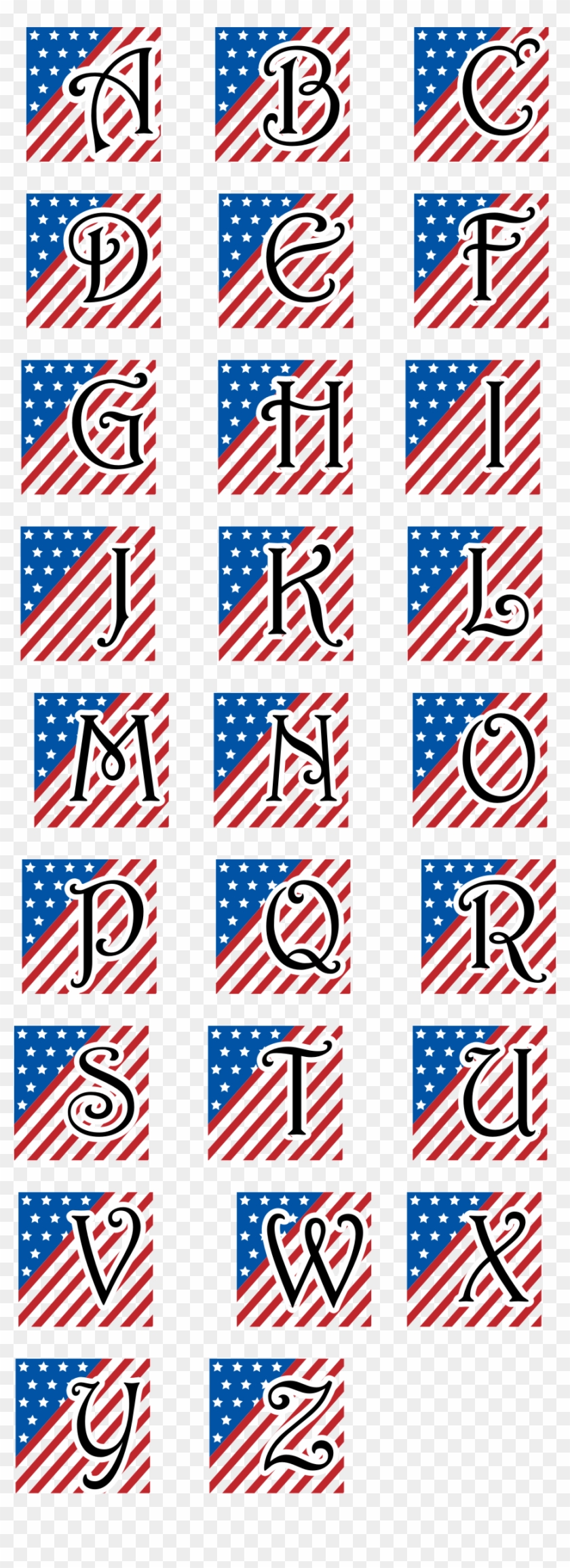 This Free Icons Png Design Of Patriotic Alphabet Using - Flag Clipart #5683671