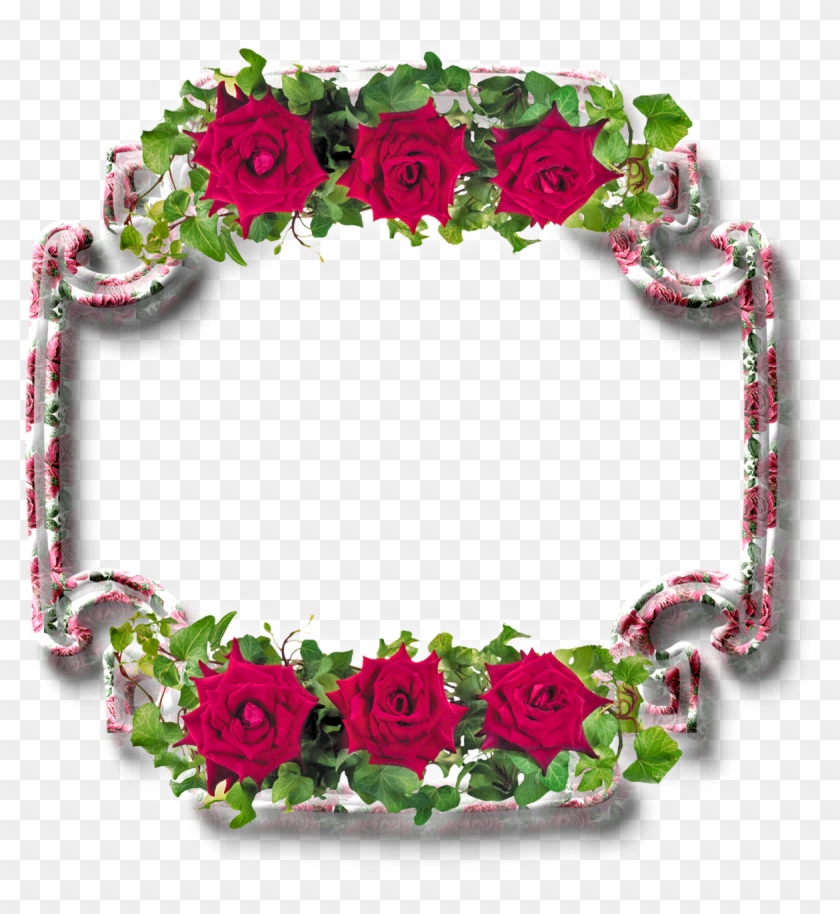 Marco Para Personalizar Con Tu Foto Floral Wreath, - Picture Frame Clipart