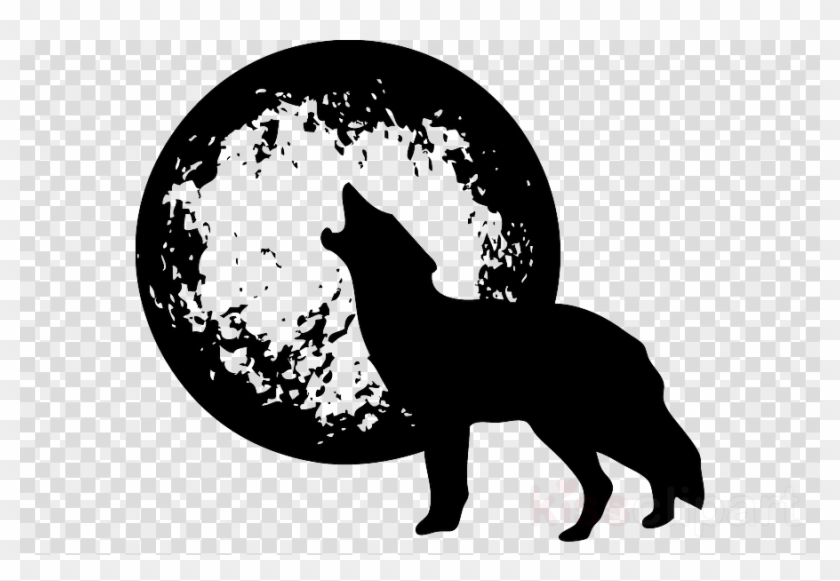 Wolf Moon Black Transparent Png Image Clipart Free - Astronaut With Transparent Background