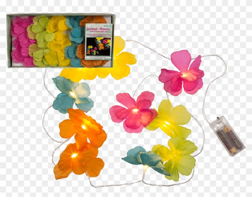 Blumen Lichterkette Clipart