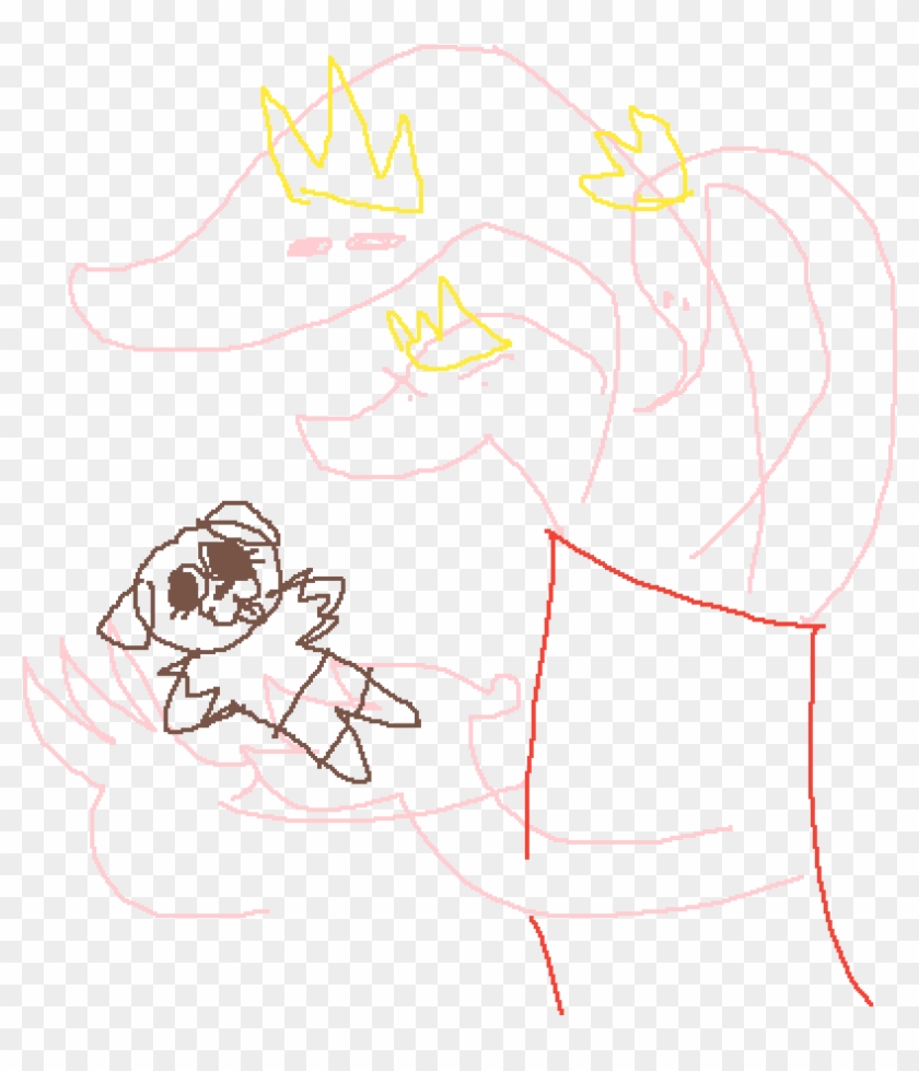 Worm King/queen Adopts Anthro Bupie - Sketch Clipart