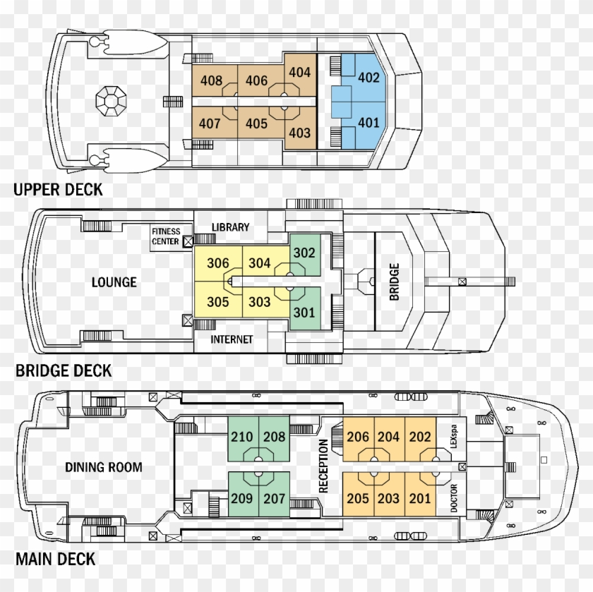 Cabin Layout For National Geographic Islander - Islander Cabin National Geographic Islander Galapagos Clipart