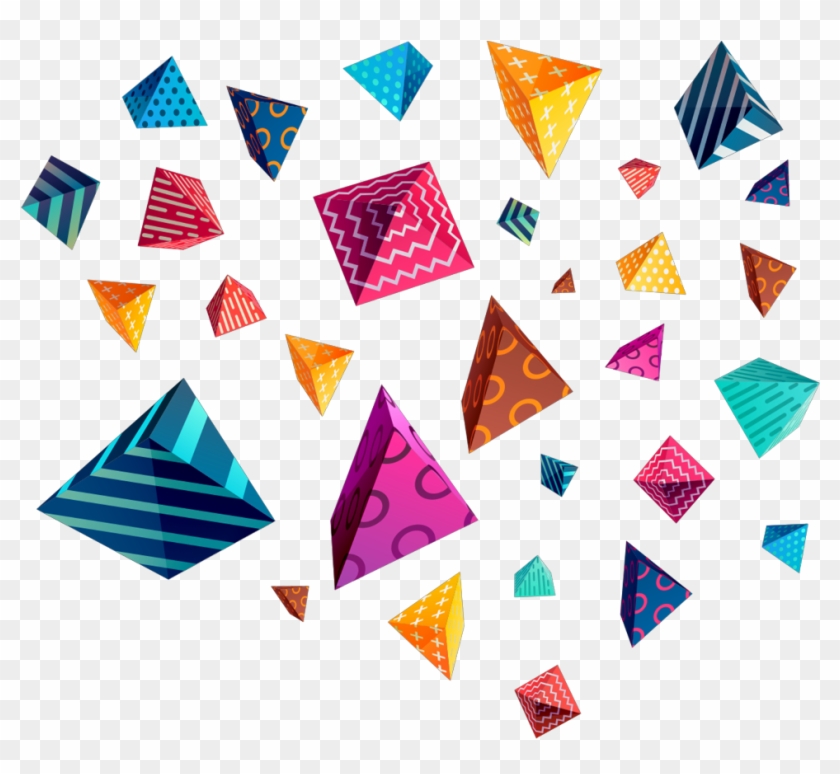 #pattern #patterns #geometric #triangles #pyramid #colorful - Geometry Clipart #5687053