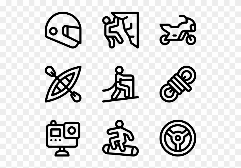 Extreme Sports - Social Media White Logo Clipart