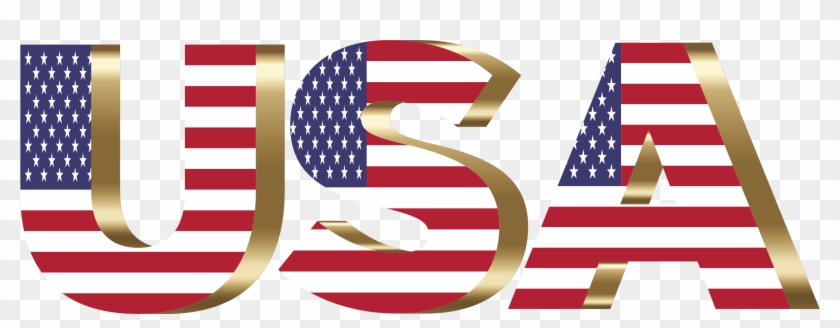 This Free Icons Png Design Of Usa Flag Typography Copper - Usa Flag Clipart #5687477