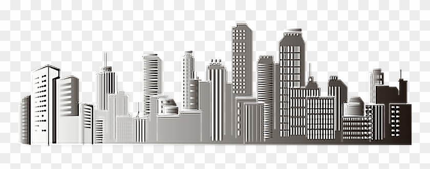 #ftestickers #city #skyscraper #sky #urban #silhouette - Transparent Building Vector Png Clipart