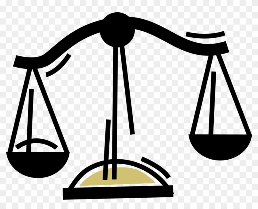 Vector Illustration Of Weighing Scales Force-measuring Clipart