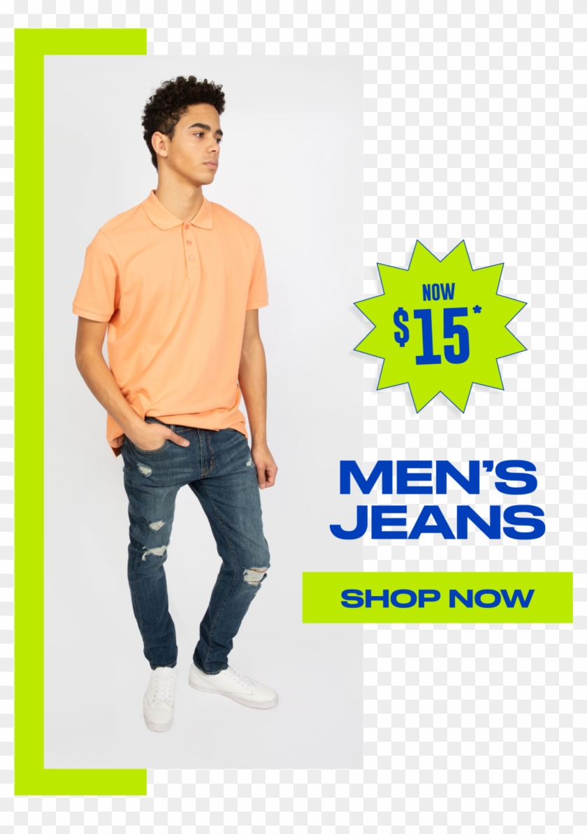 Mens Jeans - Poster - Male Clipart