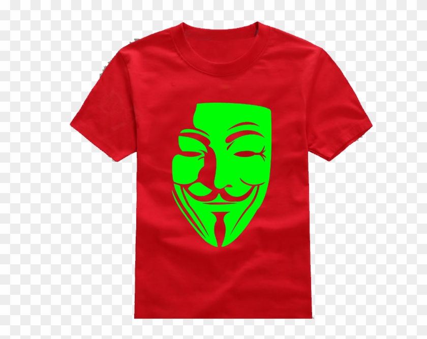Glowing Guy Red T-shirt - V For Vendetta Avatar Clipart #5691173