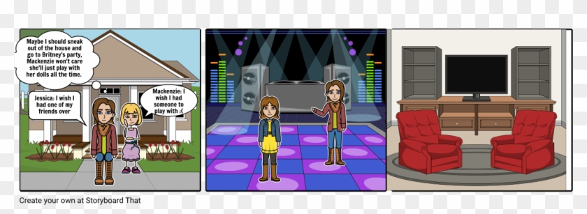 The Bad Sister - Cartoon Clipart #5691215