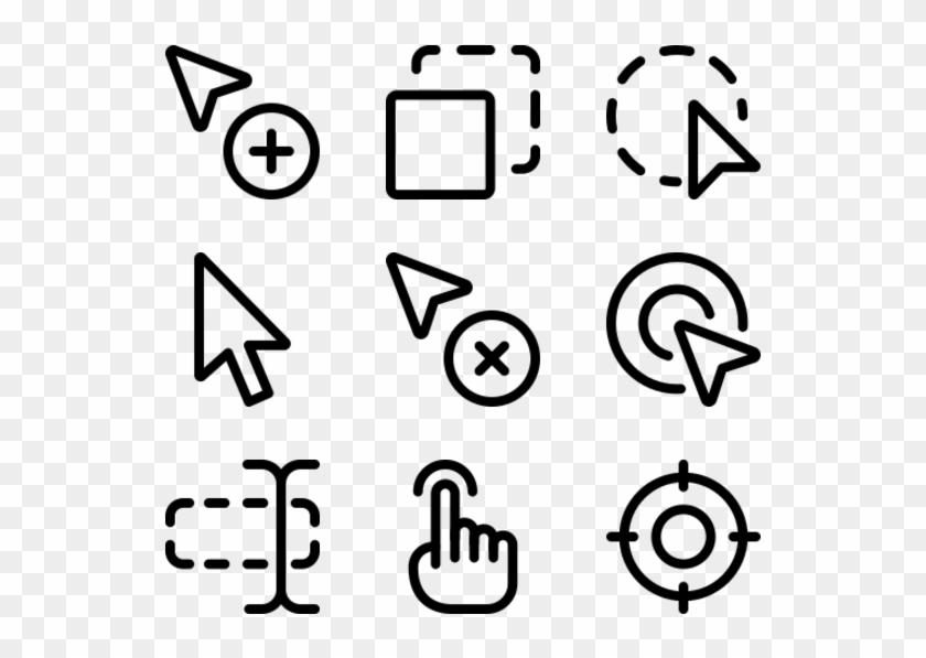 Selection And Cursors - Target Photoshop Brush Clipart