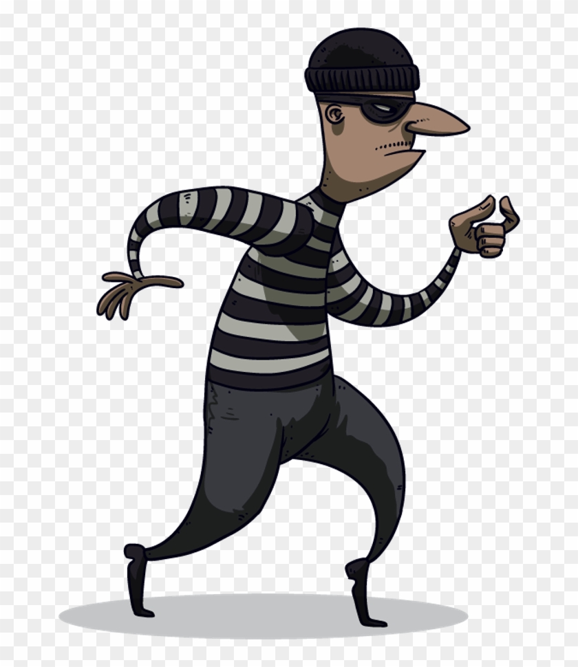 Cartoon Pictures Of Robbers - Burglar Png Clipart