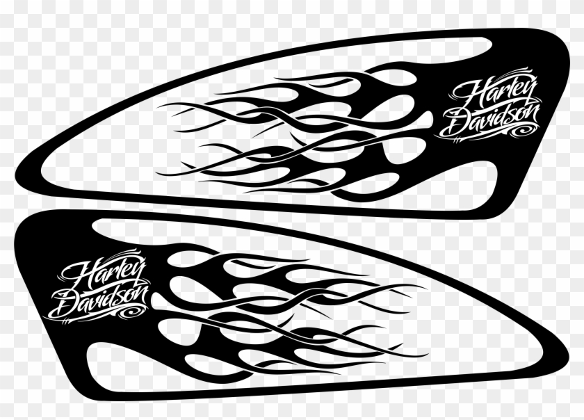 Harley Decals Airbrush Gas Tank Stencils Vinyl Smokin - Tank Harley Davidson Eagle Decals Clipart #5692260