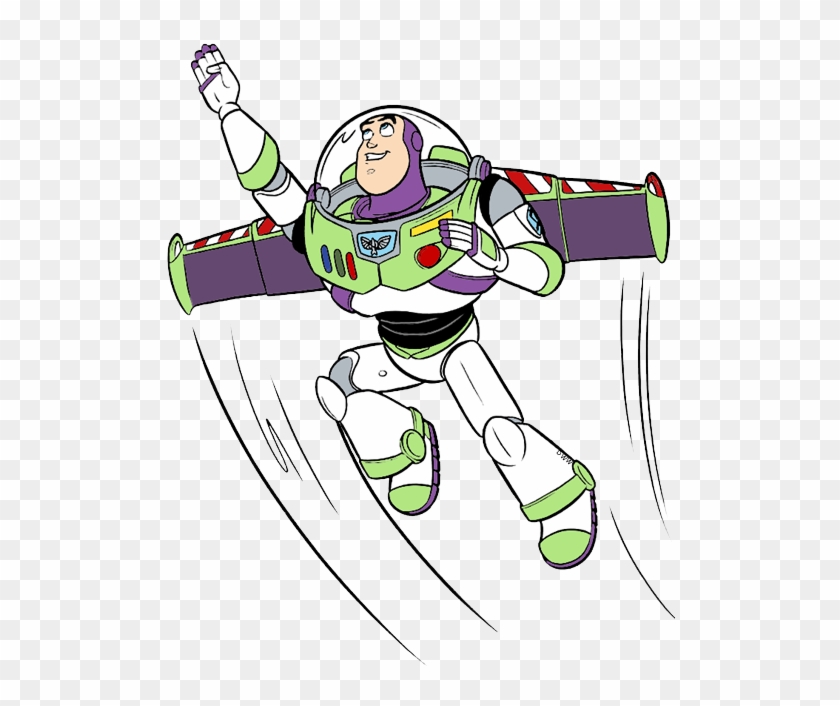 Cartoon Buzz Lightyear Flying Clipart #5692675