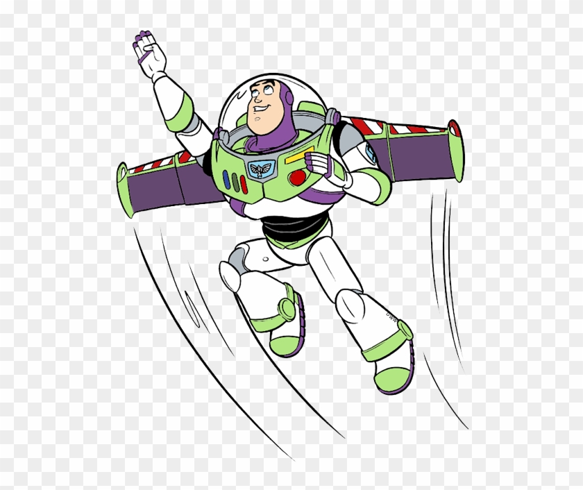 Cartoon Buzz Lightyear Flying Clipart