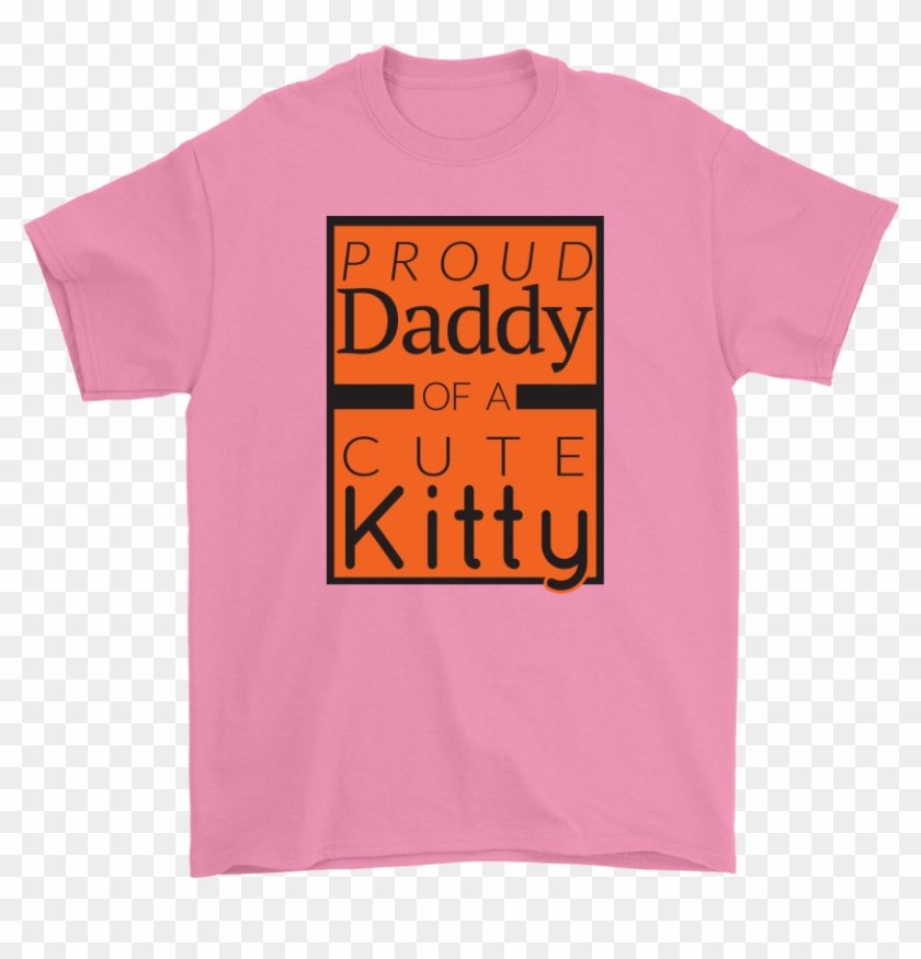 Proud Daddy Of A Cute Kitty Cat Lover Unisex T-shirt - Active Shirt Clipart