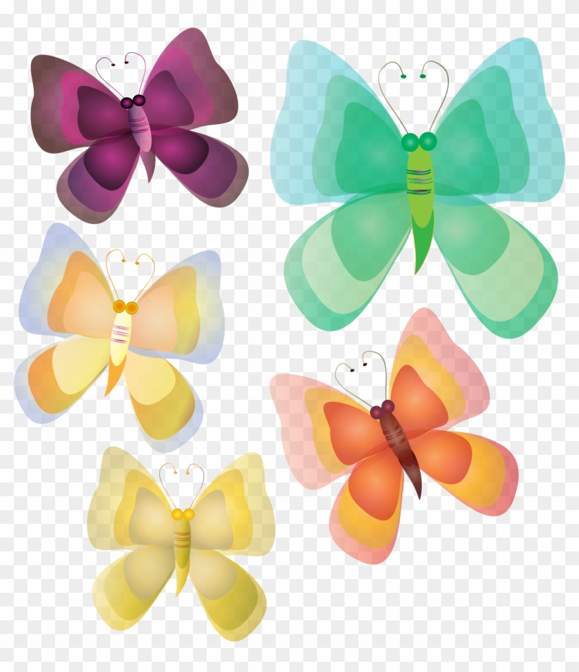 Clip Arts Related To - Cartoon Butterflies Clipart - Png Download