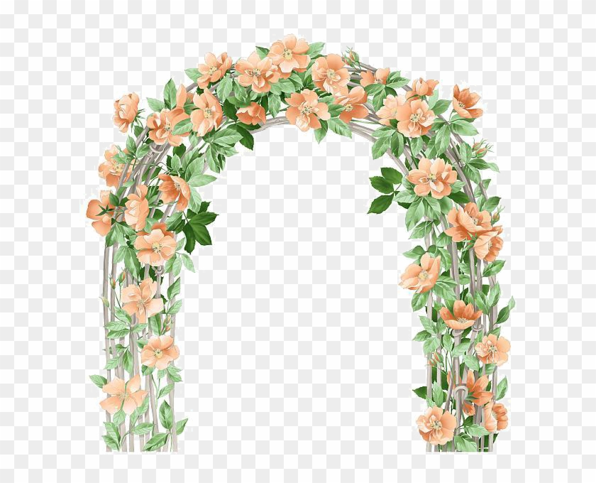 Clip Black And White Arch Vector Floral - Flower Arch Png Transparent Png #5693738