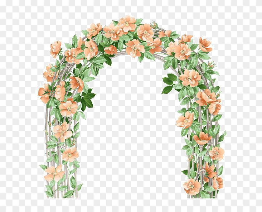 Clip Black And White Arch Vector Floral - Flower Arch Png Transparent Png