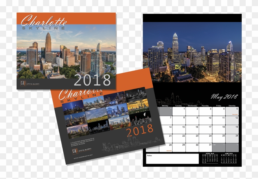 2018 Charlotte Skyline Calendar - Cityscape Clipart #5694165