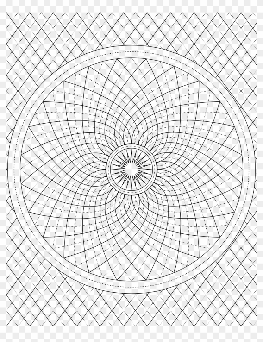 Coloring For Adults-kleuren Voor Volwassenen - Fibonacci Mandalas Colouring Clipart #5694203