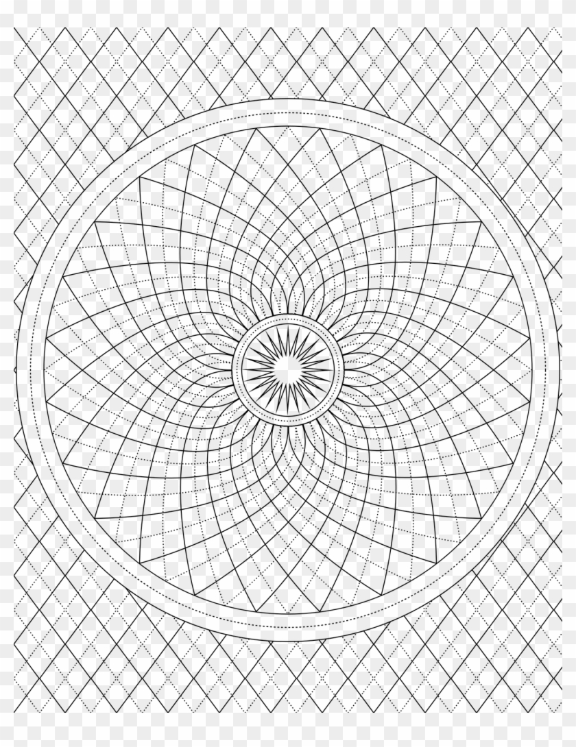 Coloring For Adults-kleuren Voor Volwassenen - Fibonacci Mandalas Colouring Clipart