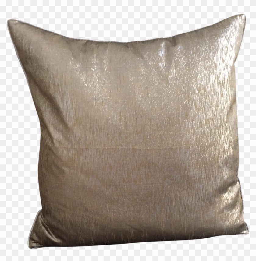 Grey Silver Gold Decorative Pillow Chairish - Cushion Clipart #5694286