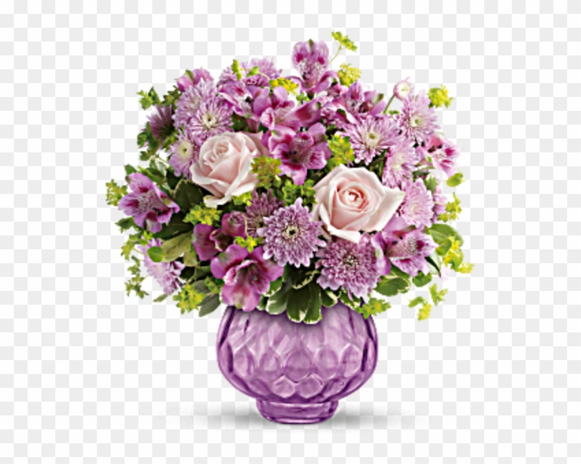 Lavender Silk - Teleflora Monarch Garden Bouquet Clipart #5694547