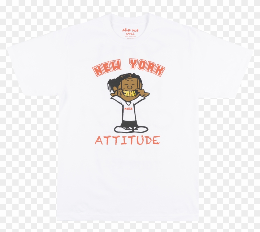 Asap Mob New York Attitude T-shirt Mens White Awge - Asap Mob Cozy Tapes Shirt Clipart #5694625