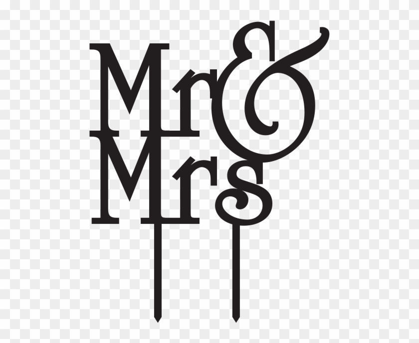 Mr And Mrs Cake Topper Png Clipart #5694776