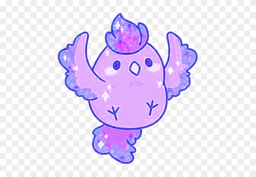 #phoenix #chibi #purple #galaxy #illustration #art - Moltres Kawaii Clipart
